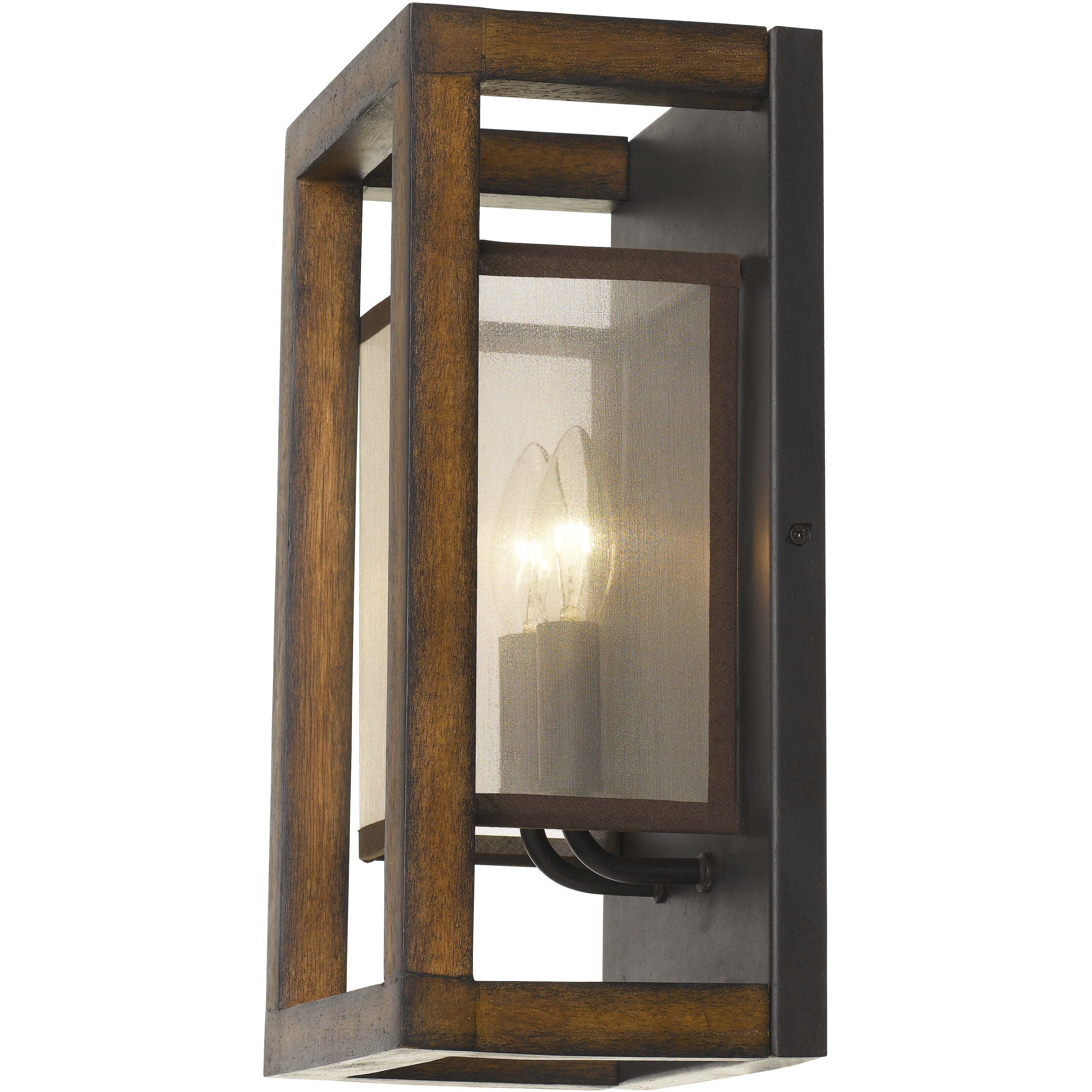 Signature 2 Light 8 inch Wood Wall Sconce Wall Light