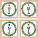 Nutcracker Wreath Green and Multi and Red and White Framed Art, Propac