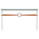 Equus 54 X 14 inch Vintage Platinum and Oil Rubbed Bronze Console Table in Leather Chestnut, Vintage Platinum/Oil Rubbed Bronze