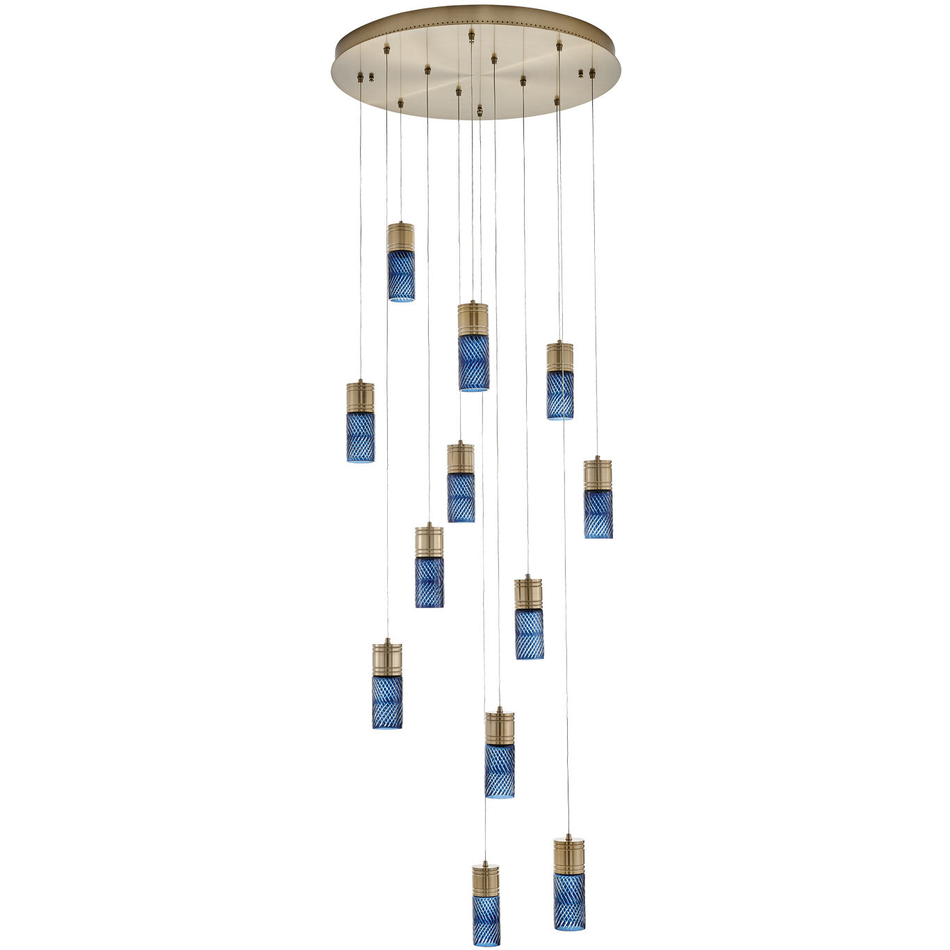 Kiriko LED 30 inch Winter Brass Chandelier Ceiling Light
