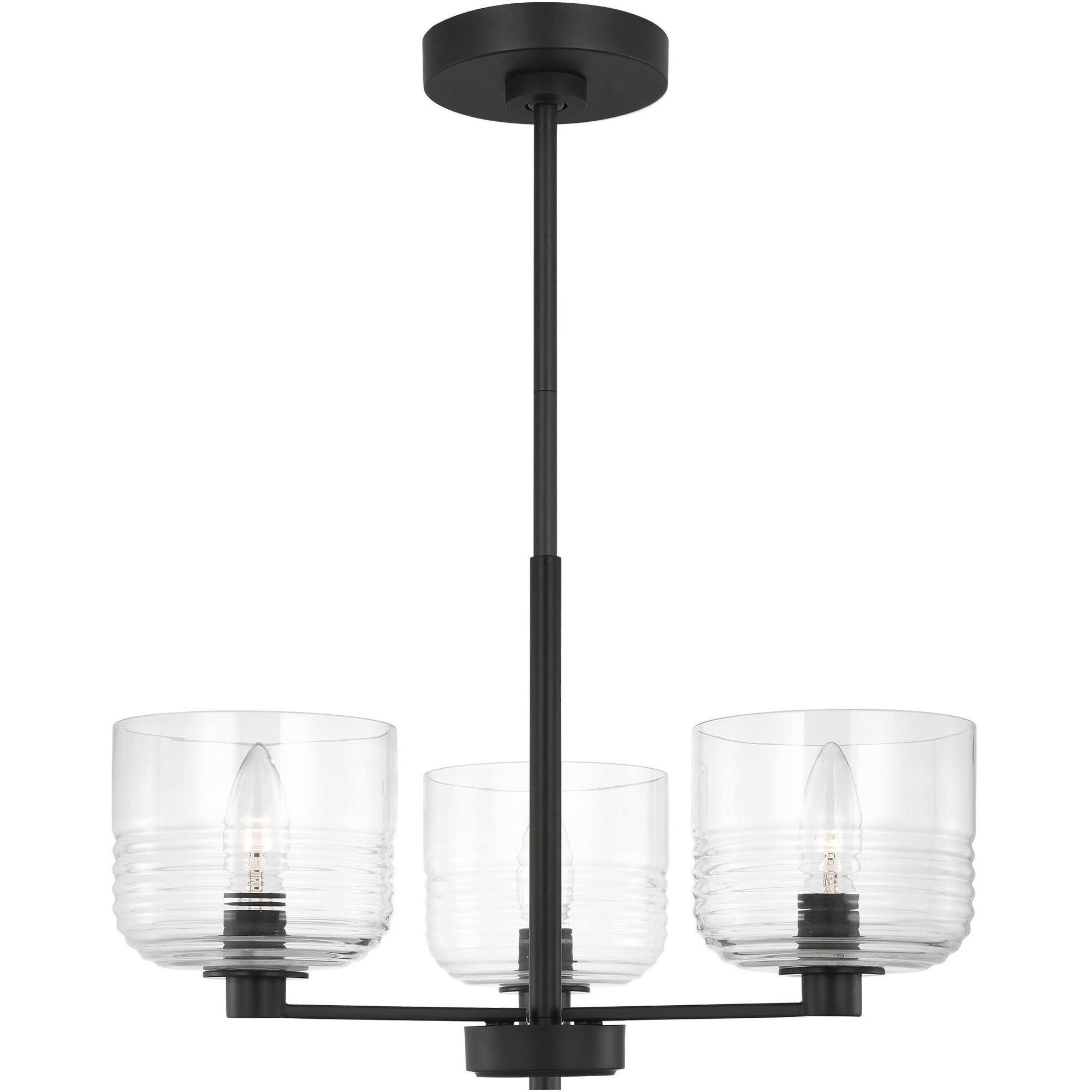 Drew & Jonathan Lochdale 3 Light 17.88 inch Midnight Black Chandelier Ceiling Light, Small