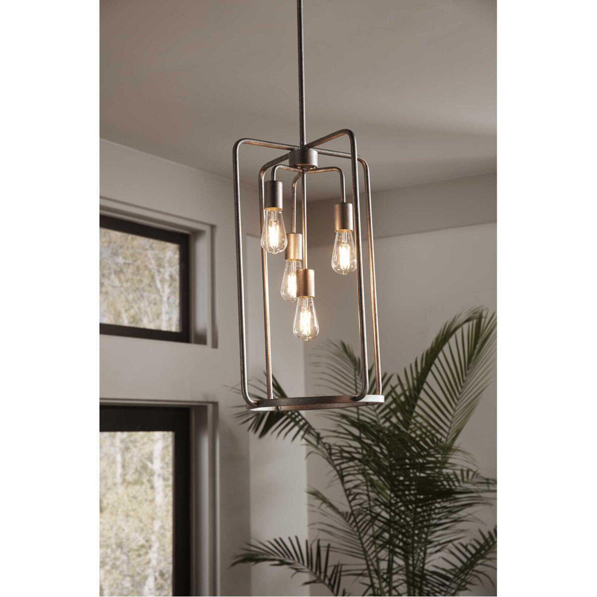 Bonn 4 Light 14.5 inch Galvanized Pendant Ceiling Light