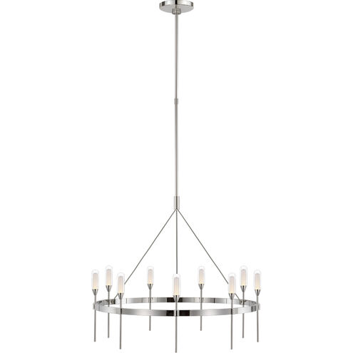 Peter Bristol Overture LED 28.75 inch Polished Nickel Ring Chandelier Ceiling Light, Medium