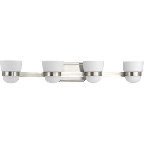 Index 4 Light 33 inch Brushed Nickel Bath Vanity Wall Light