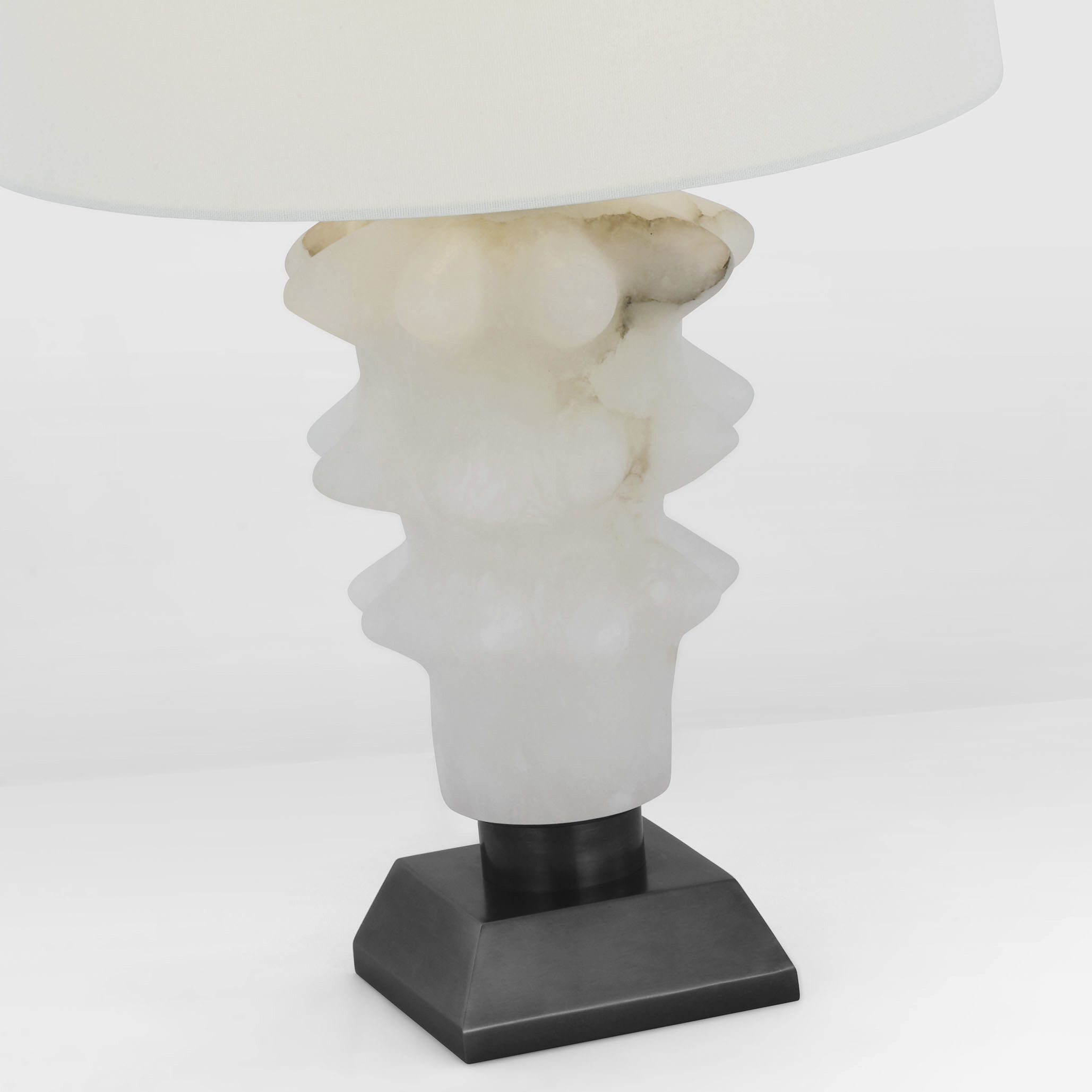 Thomas O'Brien Luxor 25.25 inch 15.00 watt Alabaster and Bronze Table Lamp Portable Light, Medium