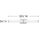 Simi LED 32.25 inch Chrome Vanity Light Wall Light