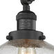 Franklin Restoration XX-Large Beacon LED 12 inch Matte Black Semi-Flush Mount Ceiling Light in Seedy Glass, Franklin Restoration