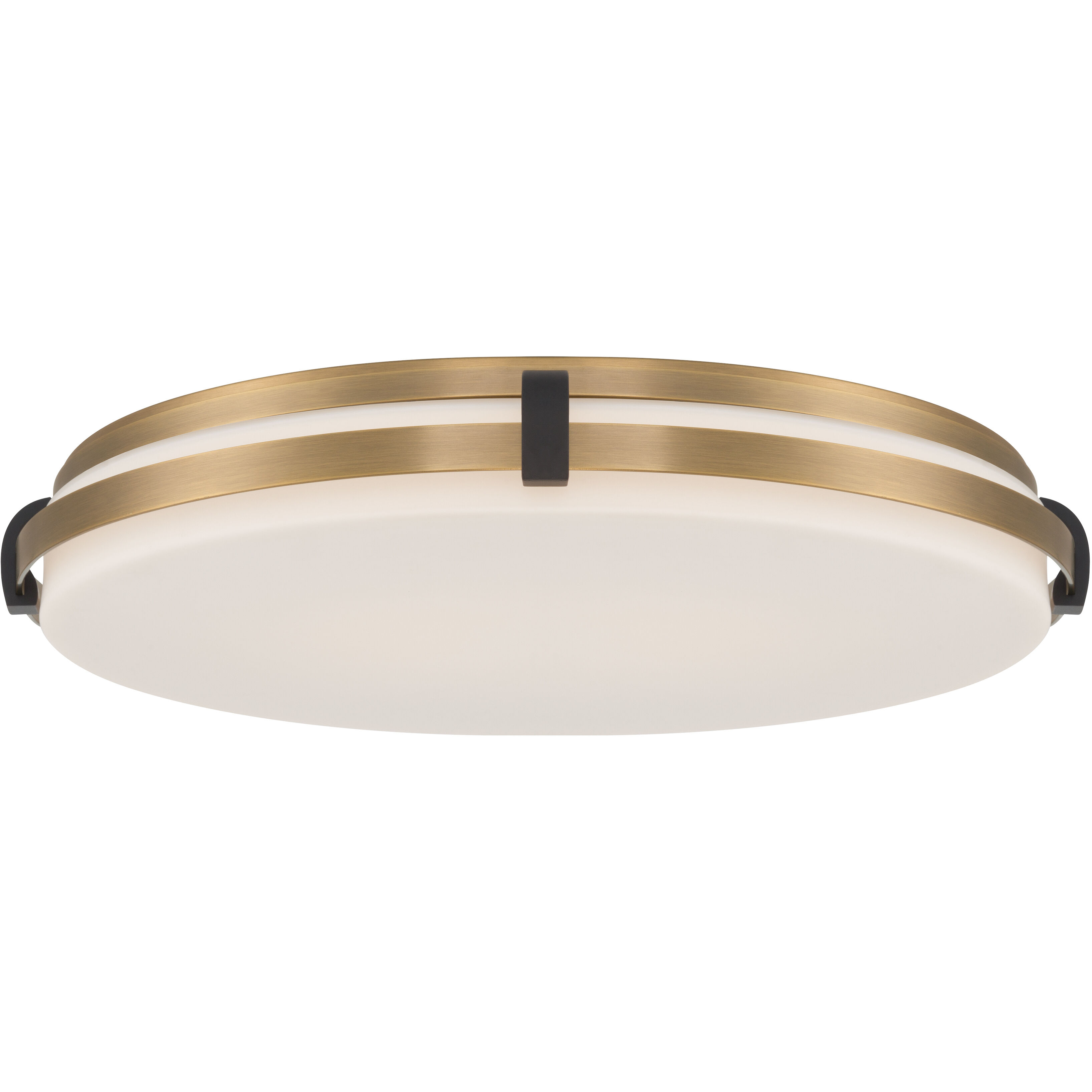 Arclume LED 18.75 inch Legacy Brass and Dark Matte Black Flush Mount Ceiling Light