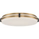 Arclume LED 18.75 inch Legacy Brass and Dark Matte Black Flush Mount Ceiling Light