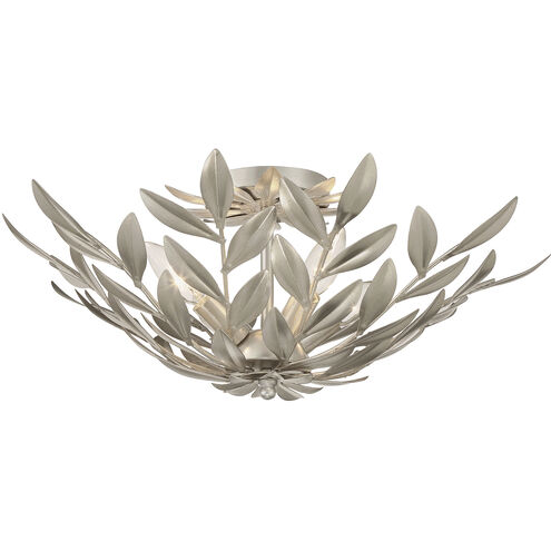 Broche 4 Light 20.75 inch Antique Silver Semi Flush Ceiling Light