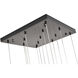 Canada 13 Light 20 inch Black Chandelier Ceiling Light