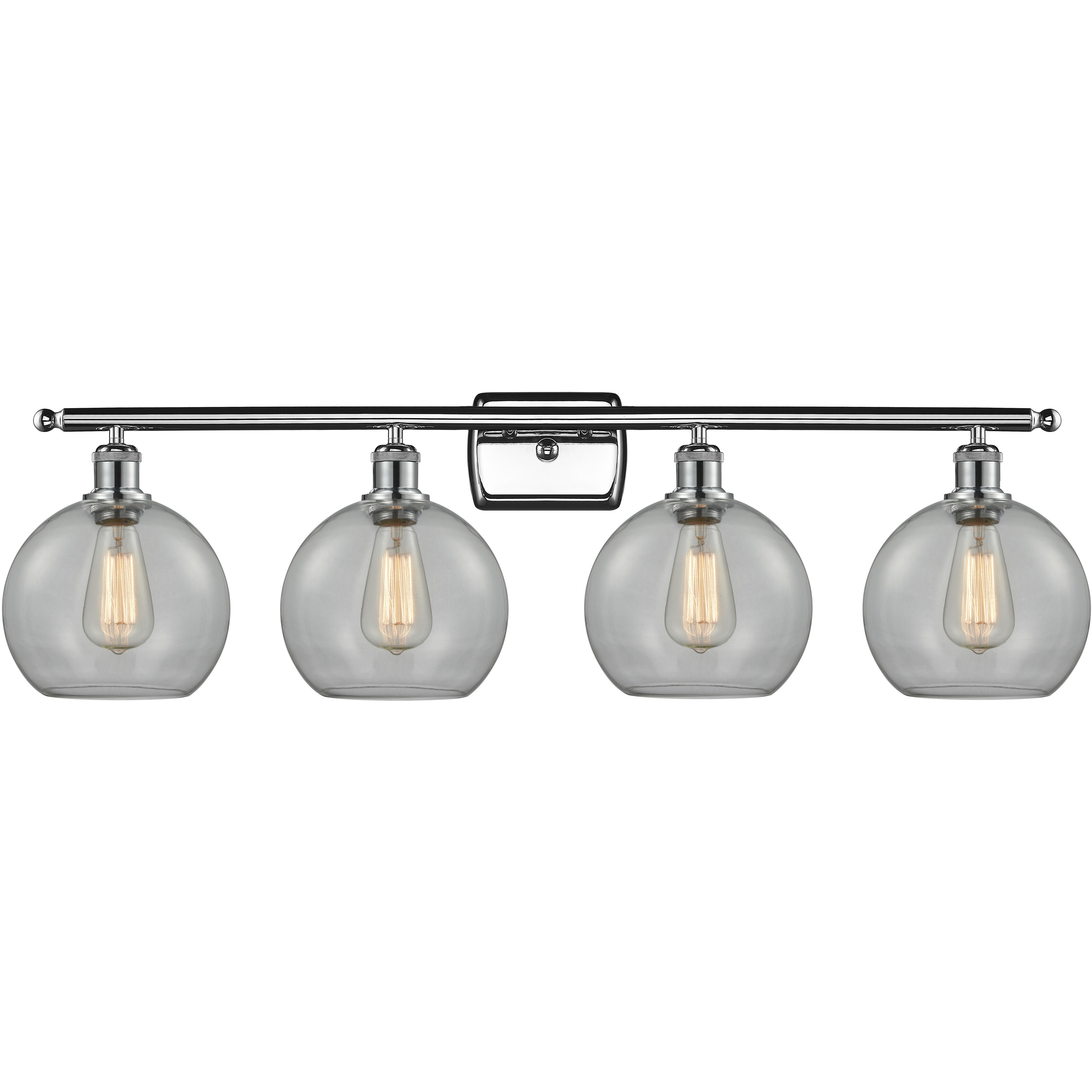 Ballston Athens 4 Light 36 inch Polished Chrome Bath Vanity Light Wall Light in Clear Glass, Ballston