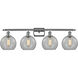 Ballston Athens 4 Light 36 inch Polished Chrome Bath Vanity Light Wall Light in Clear Glass, Ballston