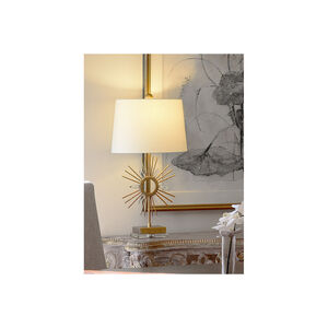 Sun King 31 inch 100.00 watt Distressed Gold Table Lamp Portable Light, Gilded Nola