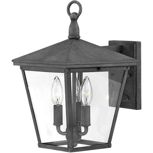 Heritage Trellis LED 15 inch Aged Zinc Outdoor Wall Mount Lantern, Small