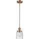 Franklin Restoration Bell 1 Light 5 inch Antique Copper Mini Pendant Ceiling Light in Incandescent, Seedy, Franklin Restoration