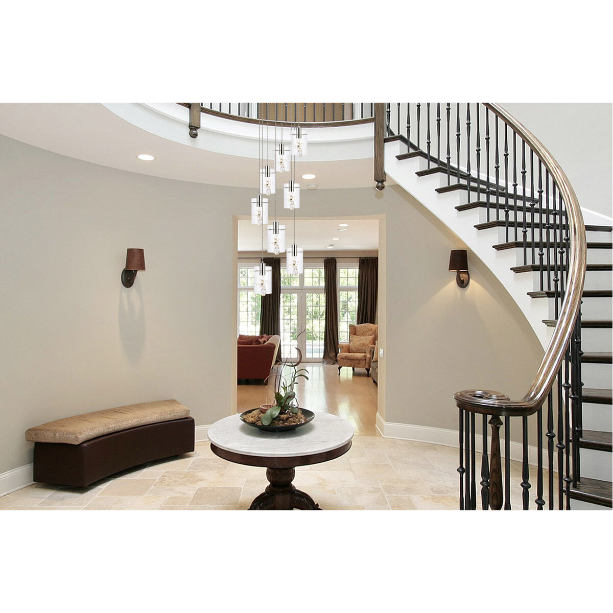 Hana 8 Light 18 inch Chrome Pendant Ceiling Light