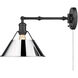 Orwell 1 Light 10 inch Matte Black Articulating Wall Sconce Wall Light in Chrome, Adjustable