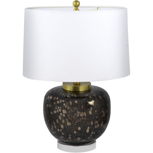 Amir 22 inch 60 watt Black/Gold/White Table Lamp Portable Light