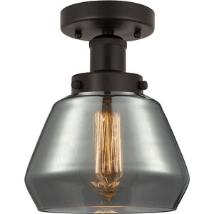 Fulton 1 Light 6.5 inch Oil Rubbed Bronze Semi-Flush Mount Ceiling Light