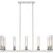 Beau 7 Light 44 inch Polished Nickel Linear Chandelier Ceiling Light