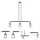 Franklin Restoration Small Canton 3 Light 38.5 inch Brushed Satin Nickel Island Light Ceiling Light in Seedy Glass, Franklin Restoration