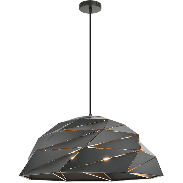 Riku 3 Light 26 inch Dark Grey Pendant Ceiling Light