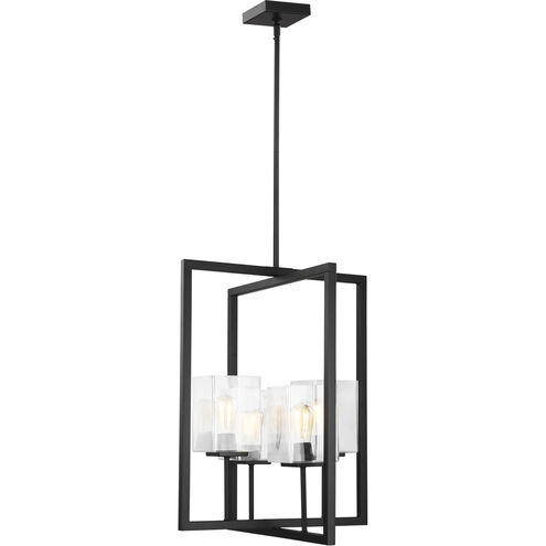 Mitte 4 Light 21 inch Midnight Black Pendant Ceiling Light, Small