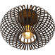 Ivy 1 Light 15.5 inch Black Flush Mount Ceiling Light