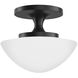 Knox 1 Light 12 inch Black Semi-flush Mount Ceiling Light