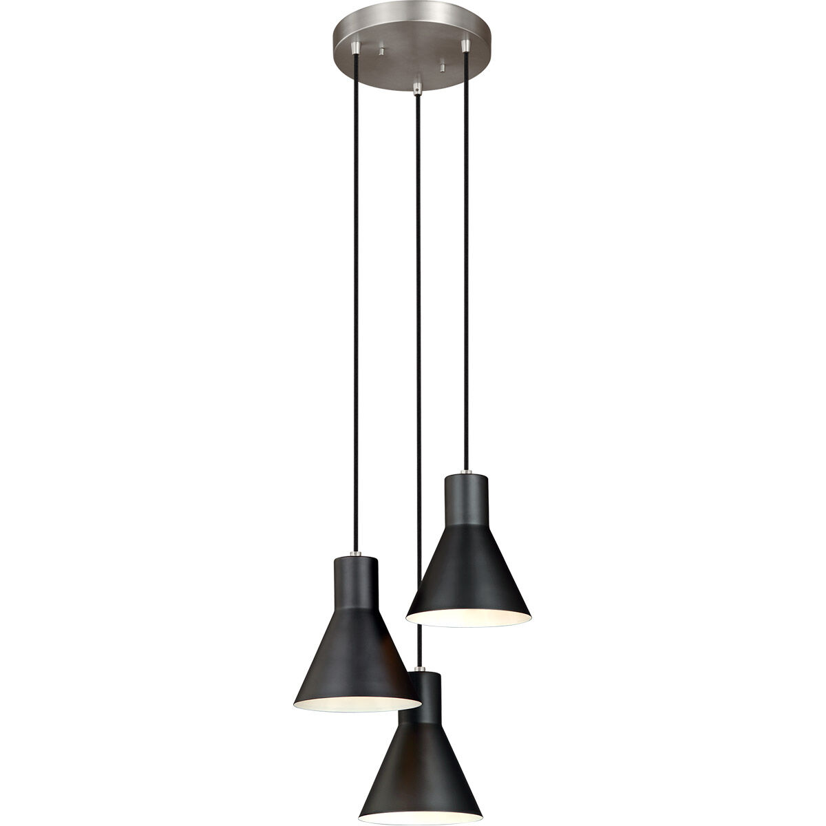 Towner 3 Light 14.5 inch Brushed Nickel Pendant Ceiling Light