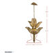 Banana Leaf 6 Light 25 inch Gold Chandelier Ceiling Light