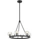 Aragon 6 Light 24 inch Matte Black Chandelier Ceiling Light