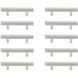Dior Brushed Nickel Hardware Drawer Pull in 3in Center to Center Bar, Set of 10