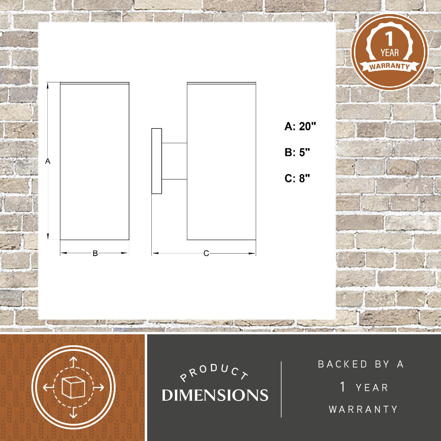 Chiasso LED 20 inch Textured Black Outdoor Wall