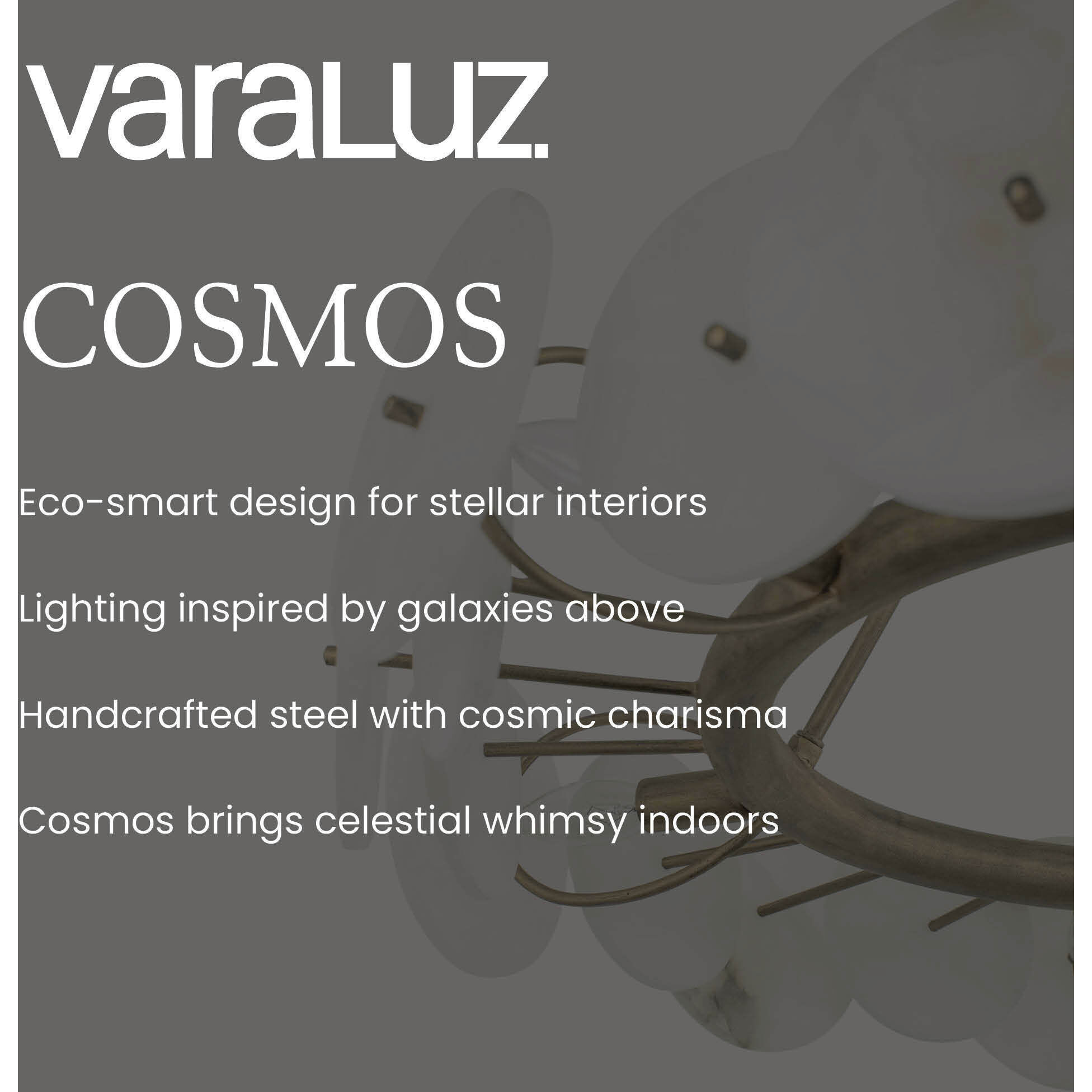 Cosmos 2 Light 20.5 inch Matte Black Bath Vanity Light Wall Light, Smithsonian Collaboration