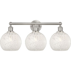 Edison White Mouchette 3 Light 26.00 inch Bathroom Vanity Light