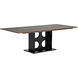 Cameron 95 X 42 inch Dark Walnut with Matte Black Dining Table