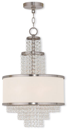 Prescott 3 Light 14 inch Brushed Nickel Mini Chandelier Ceiling Light