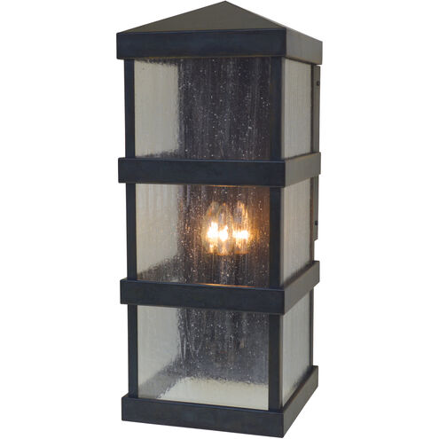 Barcelona 3 Light 24 inch Mission Brown Outdoor Wall Lantern in Aerolite