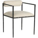 Barbana Oxford White and Natural Iron Chair