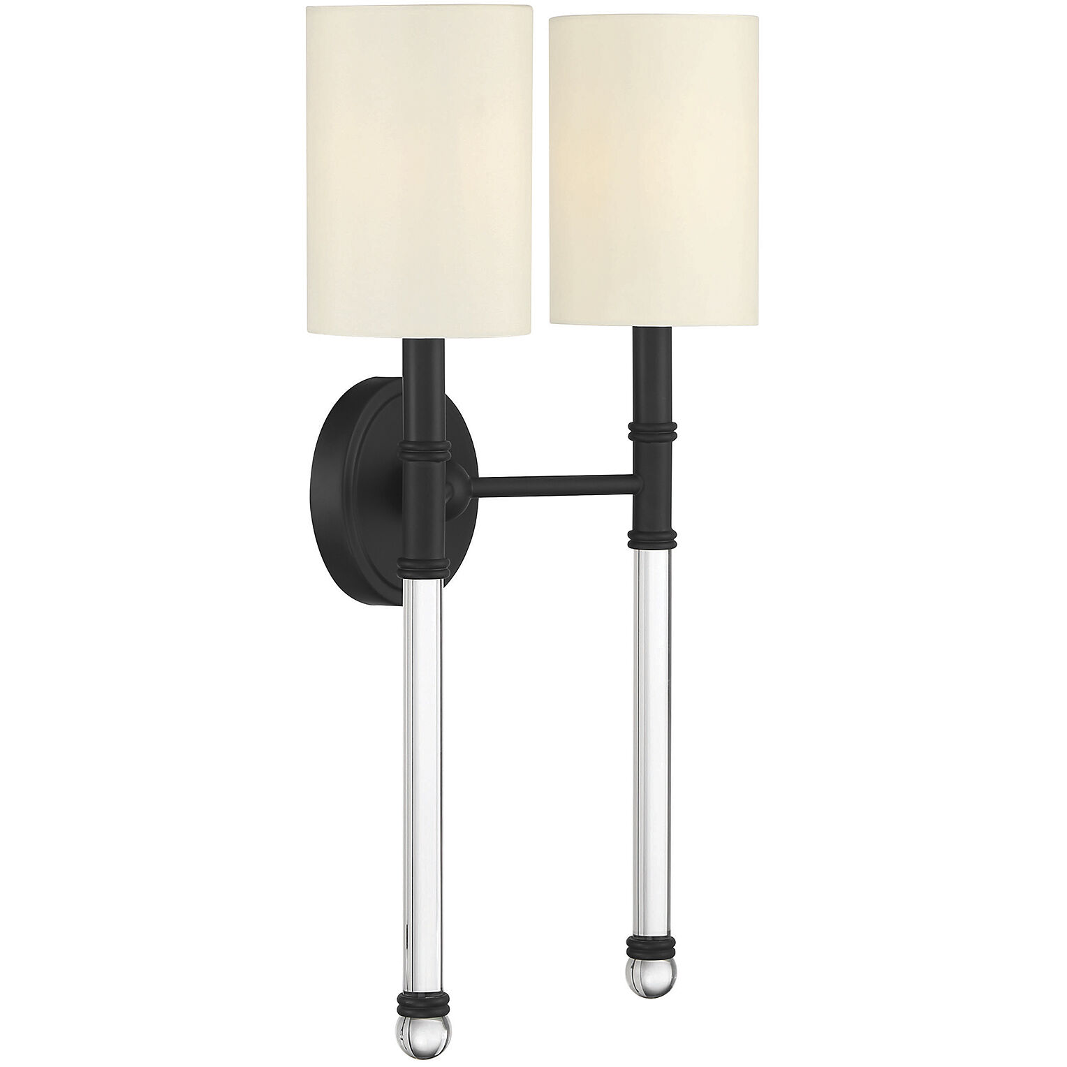 Fremont 2 Light 13 inch Matte Black Wall Sconce Wall Light, Essentials