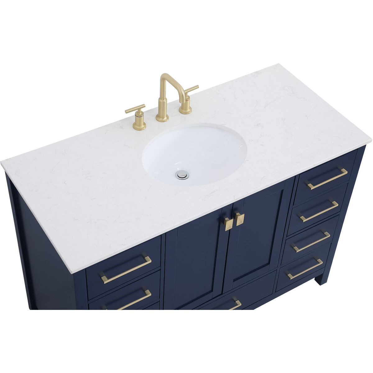 Irene 48 X 22 X 34 inch Blue Vanity Sink Set