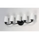 Shelter 5 Light 37.5 inch Black Bath Vanity Wall Light