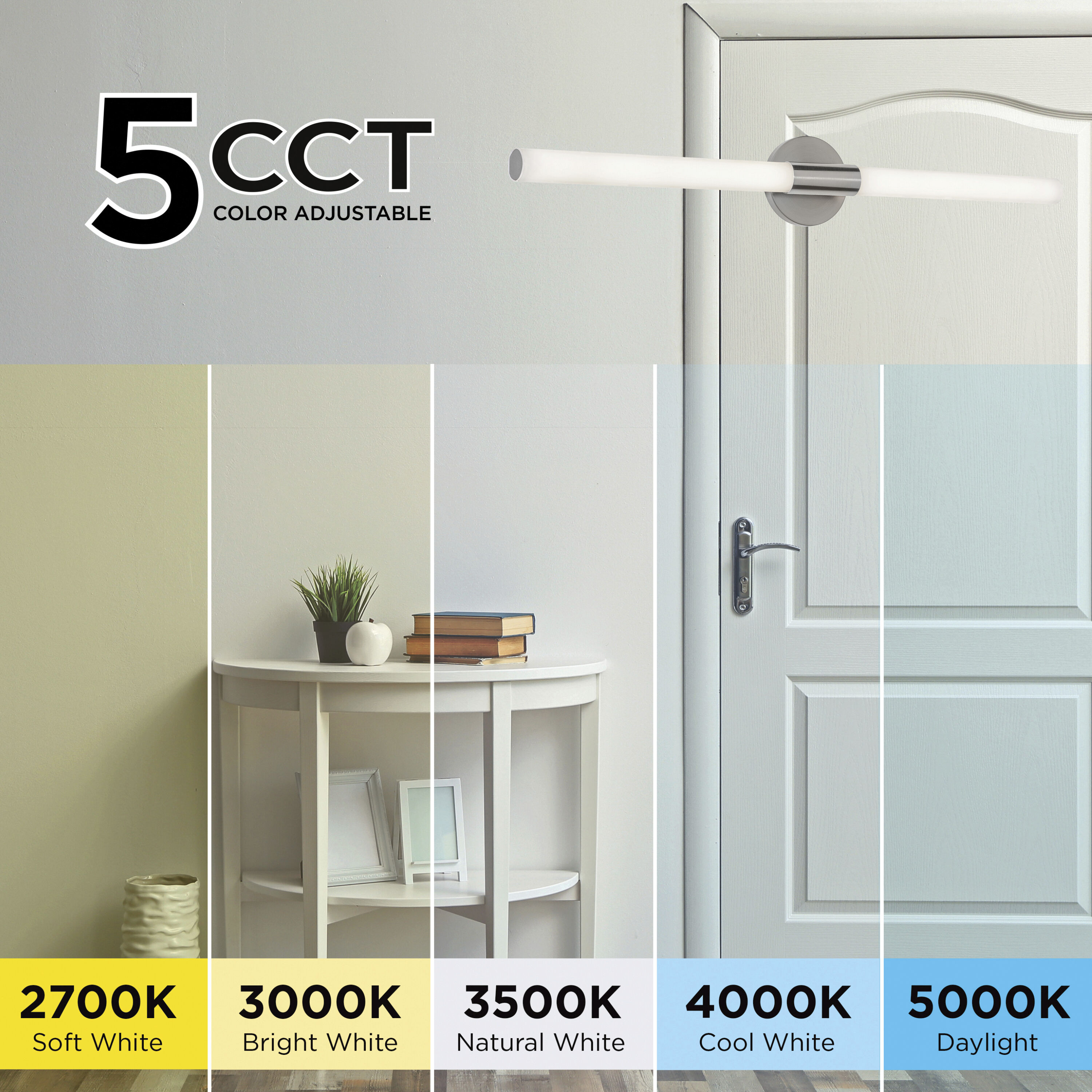 Dion LED 36 inch Satin Nickel Vanity Light Wall Light