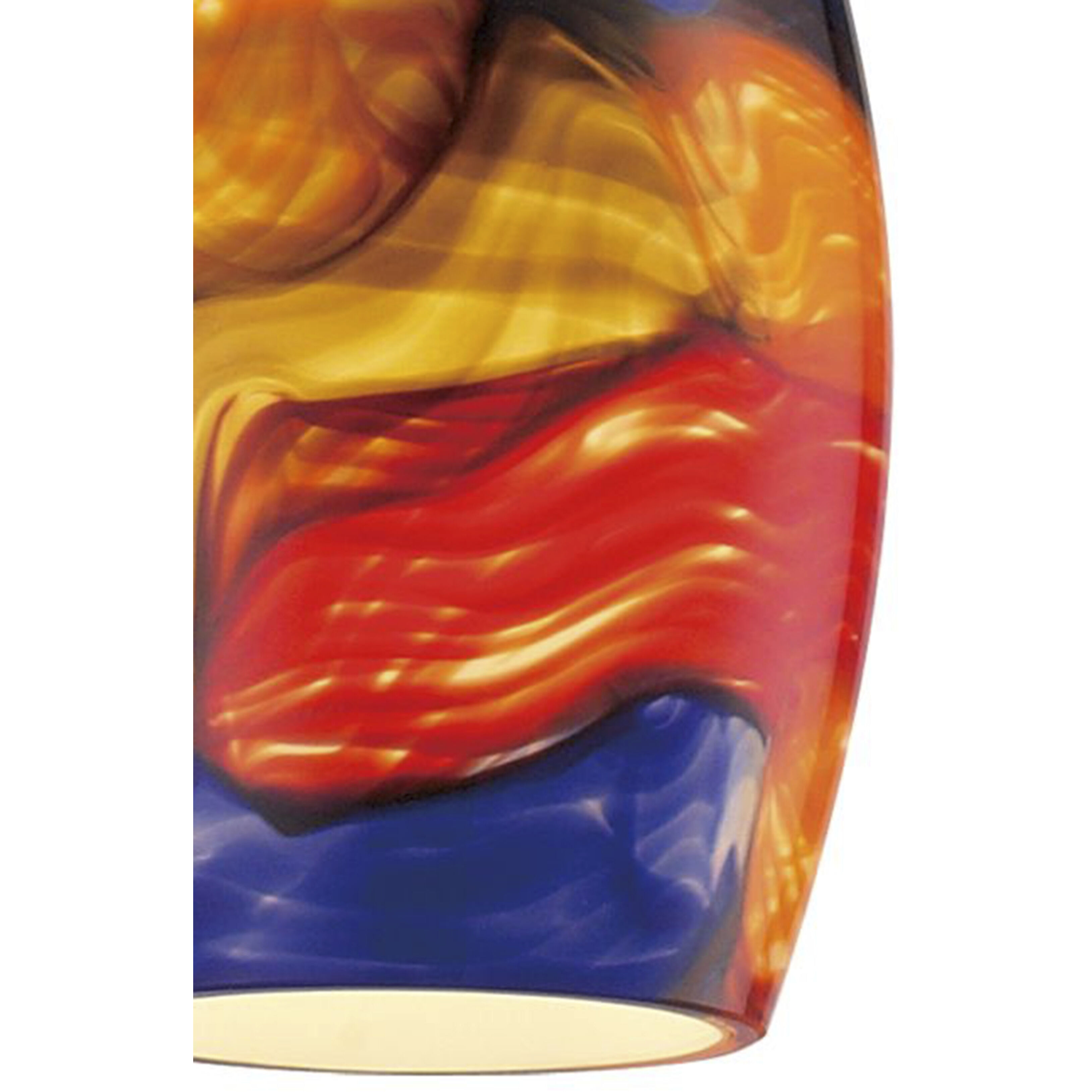 Surrealist 1 Light 5 inch Multicolor with Polished Chrome Mini Pendant Ceiling Light