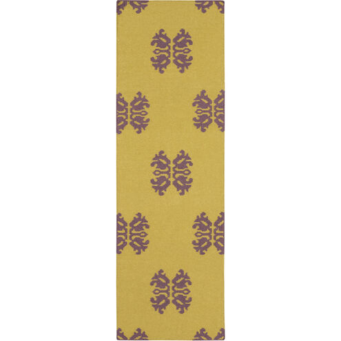 Frontier 96 X 30 inch Olive, Eggplant Rug