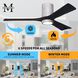Atlas Irene-5HLK 42 inch Barnwood Tone with Matte Black Blades Ceiling Fan in Barn Wood, Flush Mounted