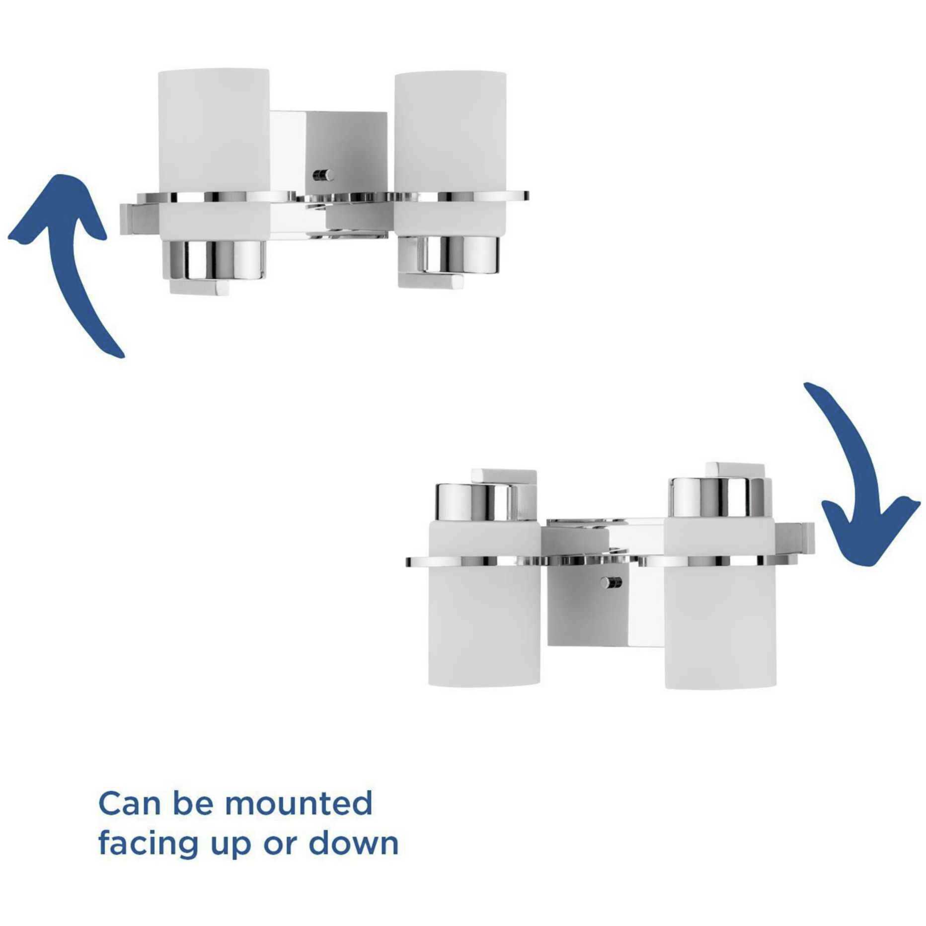 Reiss 2 Light 13.75 inch Polished Chrome Vanity Light Wall Light