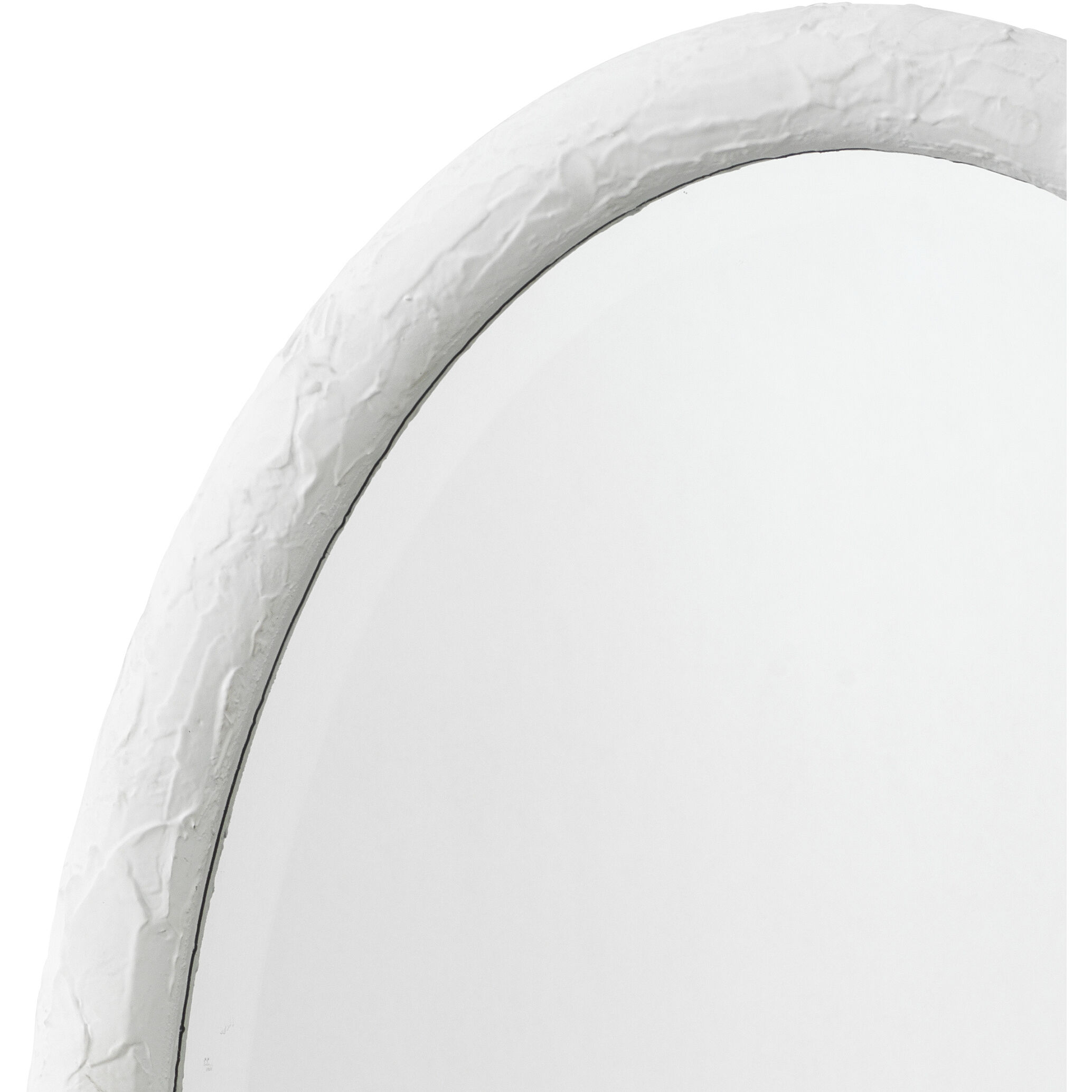 Ovation 36 X 24 inch Textured White Resin Wall Mirror